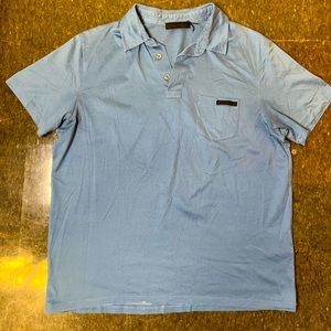 Men's Prada Polo Shirt Sky Blue - Size Medium